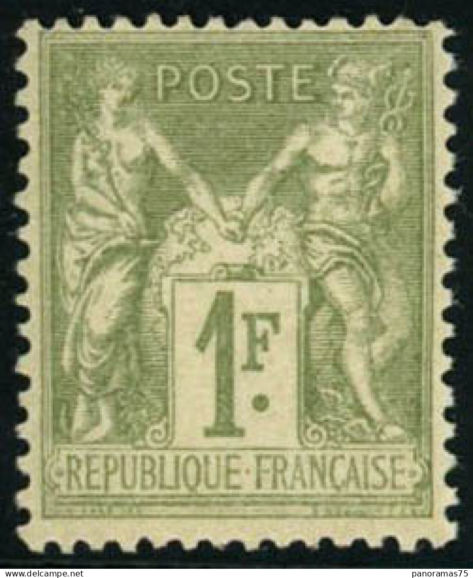 ** N°82 1F Olive Clair, Pièce De Luxe - TB - 1876-1898 Sage (Type II)