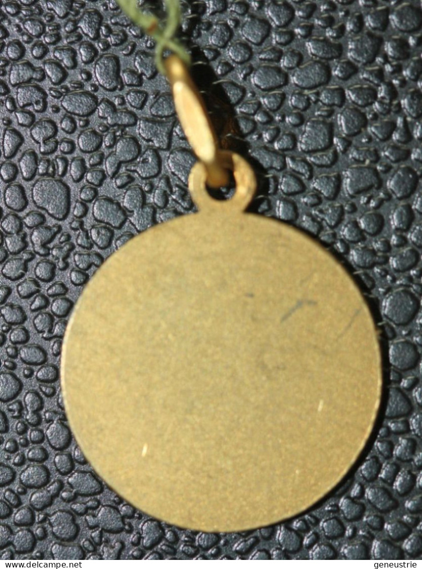 Pendentif Médaille Religieuse Plaqué Or Années 30 "Saint Christophe" - Religion &  Esoterik