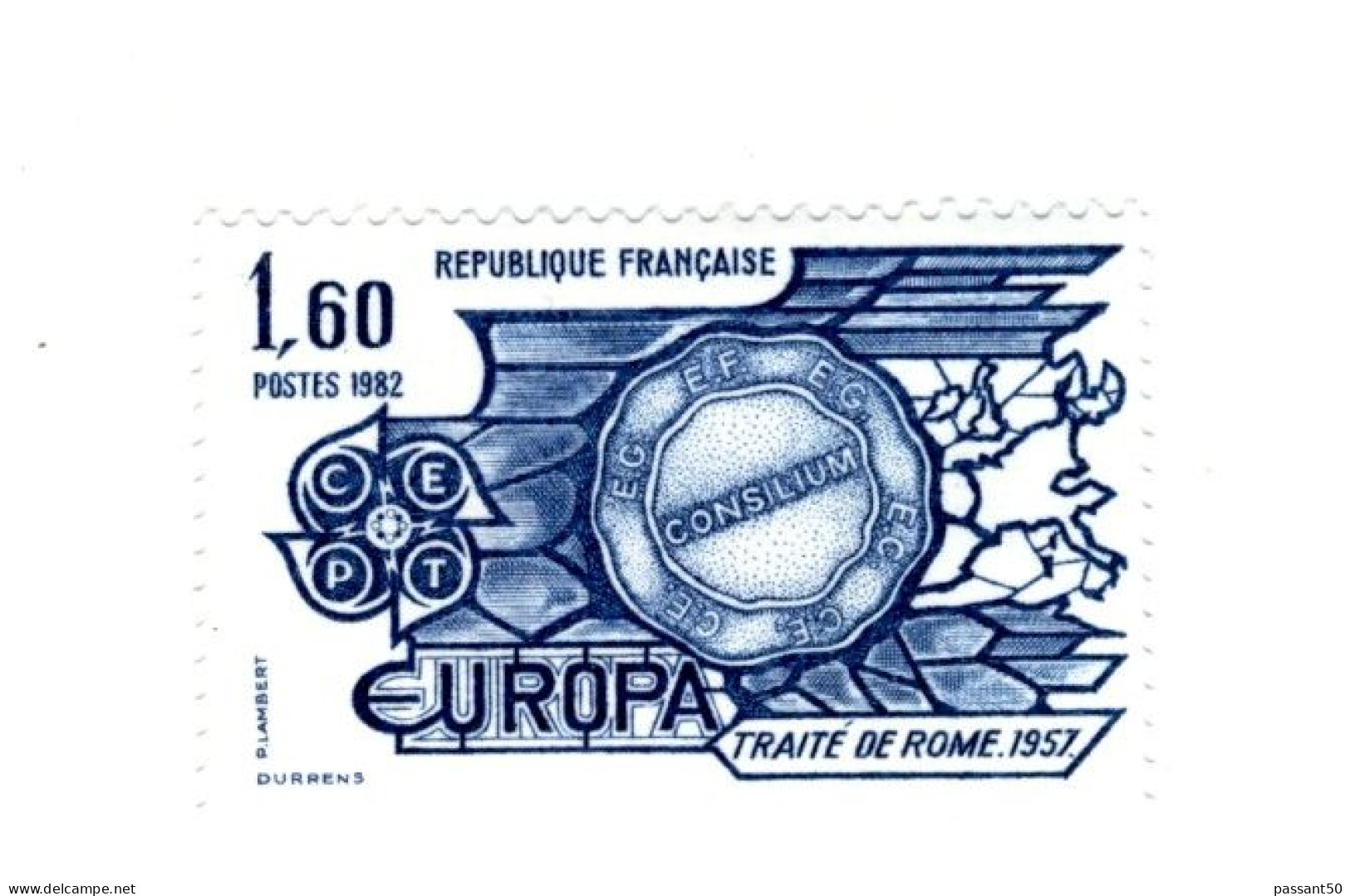 Europa 1982 YT 2207 + A : GB + GOMME MATE. Pas Courant, Voir Le Scan. Cotes YT : 31 €, Maury N° 2209 + A : 40.90 €. - Ongebruikt