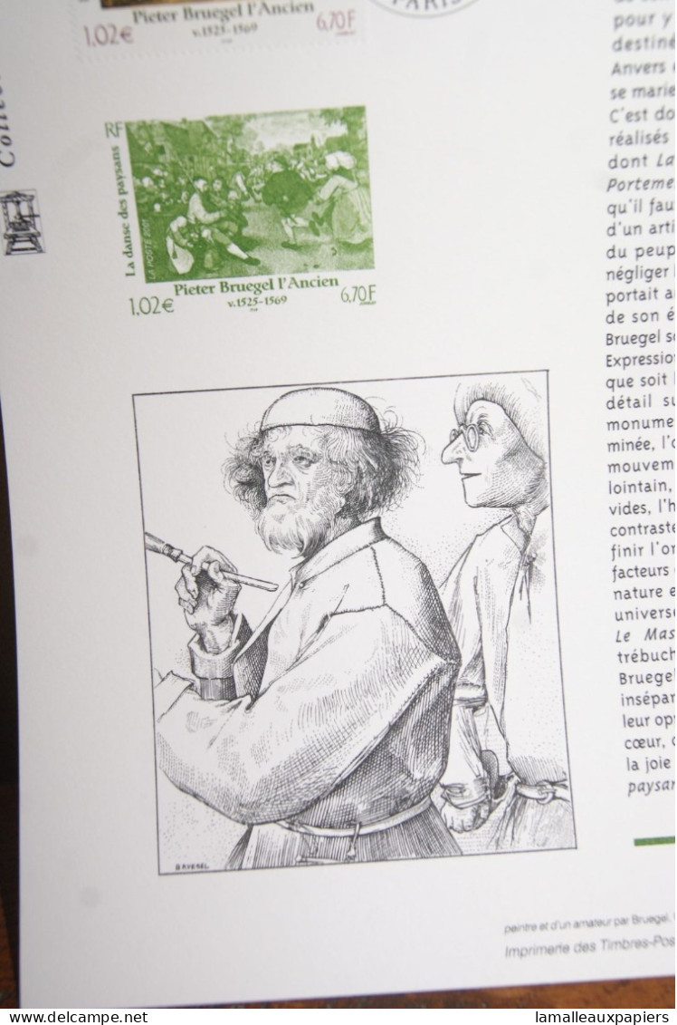 Bruegel L'ancien : Collection Historique Du Timbre Poste Français (2001) 1e JOUR - Sonstige & Ohne Zuordnung