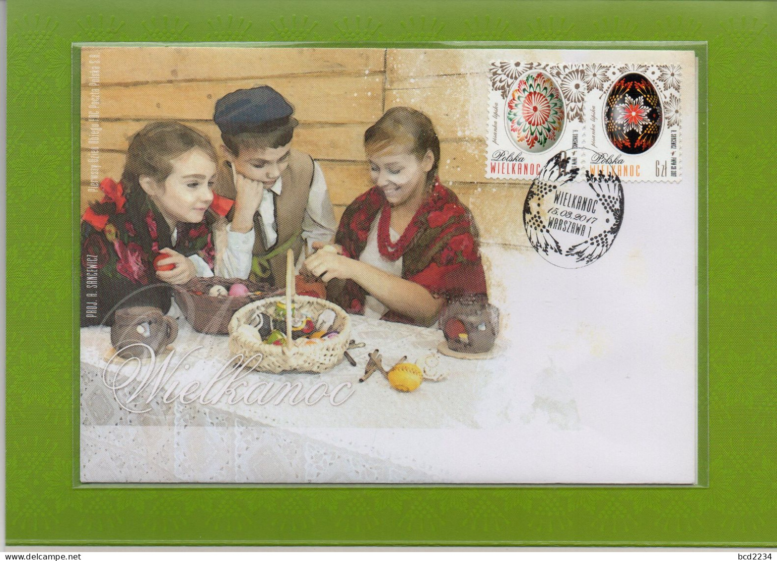 POLAND 2017 POLISH POST OFFICE LIMITED EDITION FOLDER: EASTER CULTURES CUSTOMS FDC POLISH FOLK ART COSTUMES PAINTED EGGS - Costumes