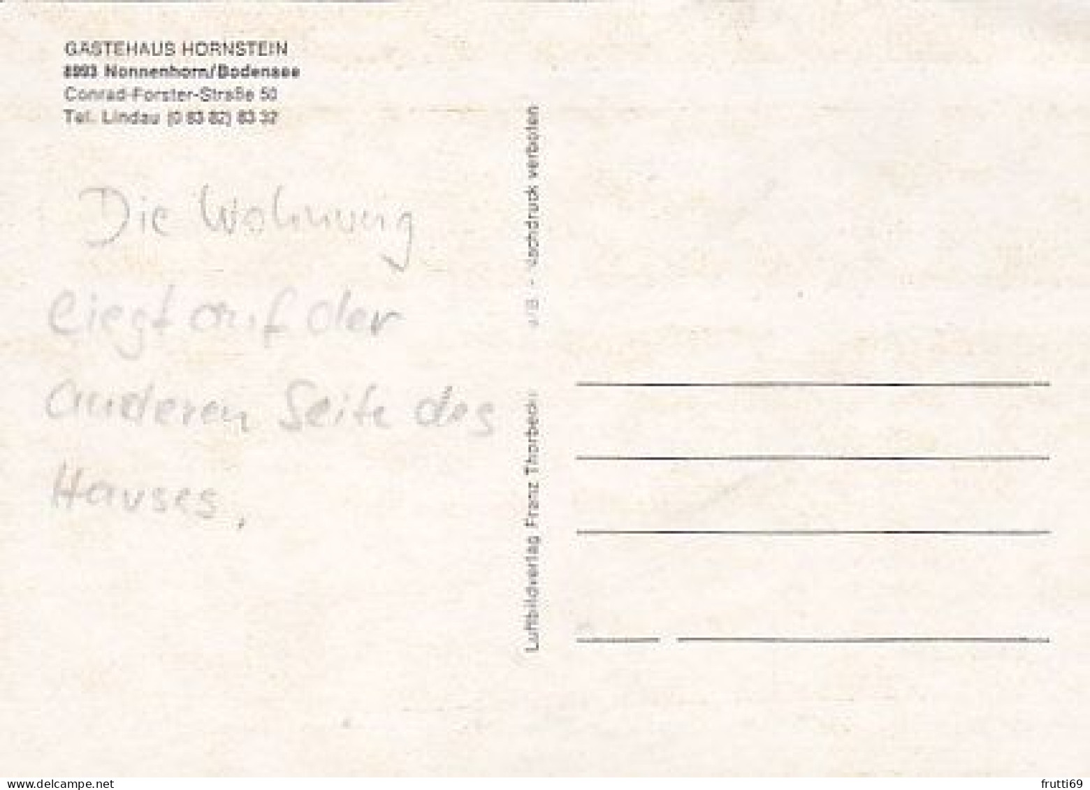 AK 215877 GERMANY - Nonnenhorn / Bodensee - Gästehaus Hornstein - Other & Unclassified