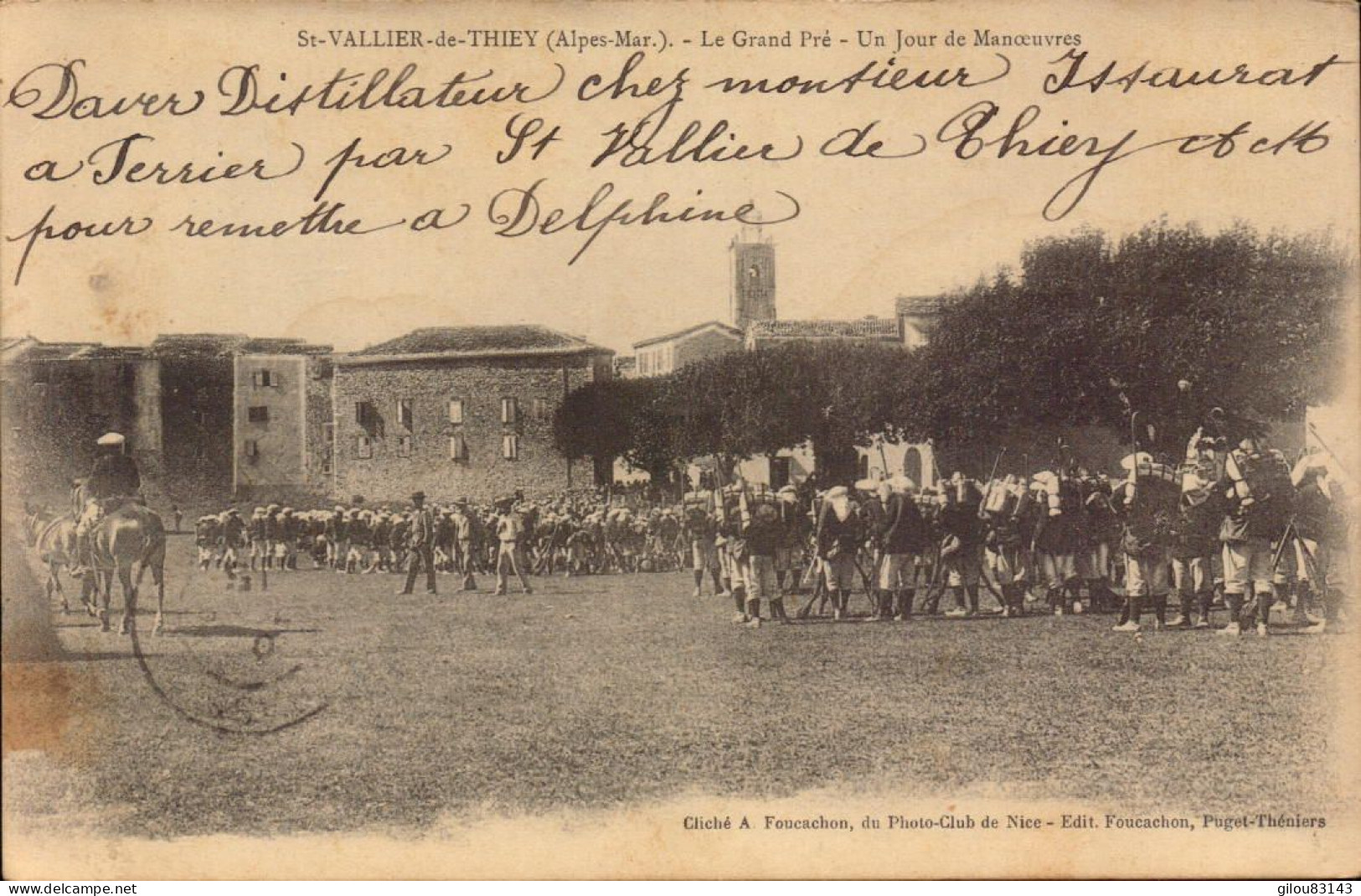 Alpes Maritimes, Saint Vallier De Thiey, Le Grand Pré Un Jour De Manoeuvre - Autres & Non Classés