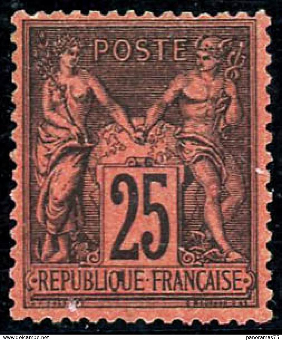 ** N°91 25c Noir S/rouge, Pièce De Luxe - TB - 1876-1898 Sage (Type II)
