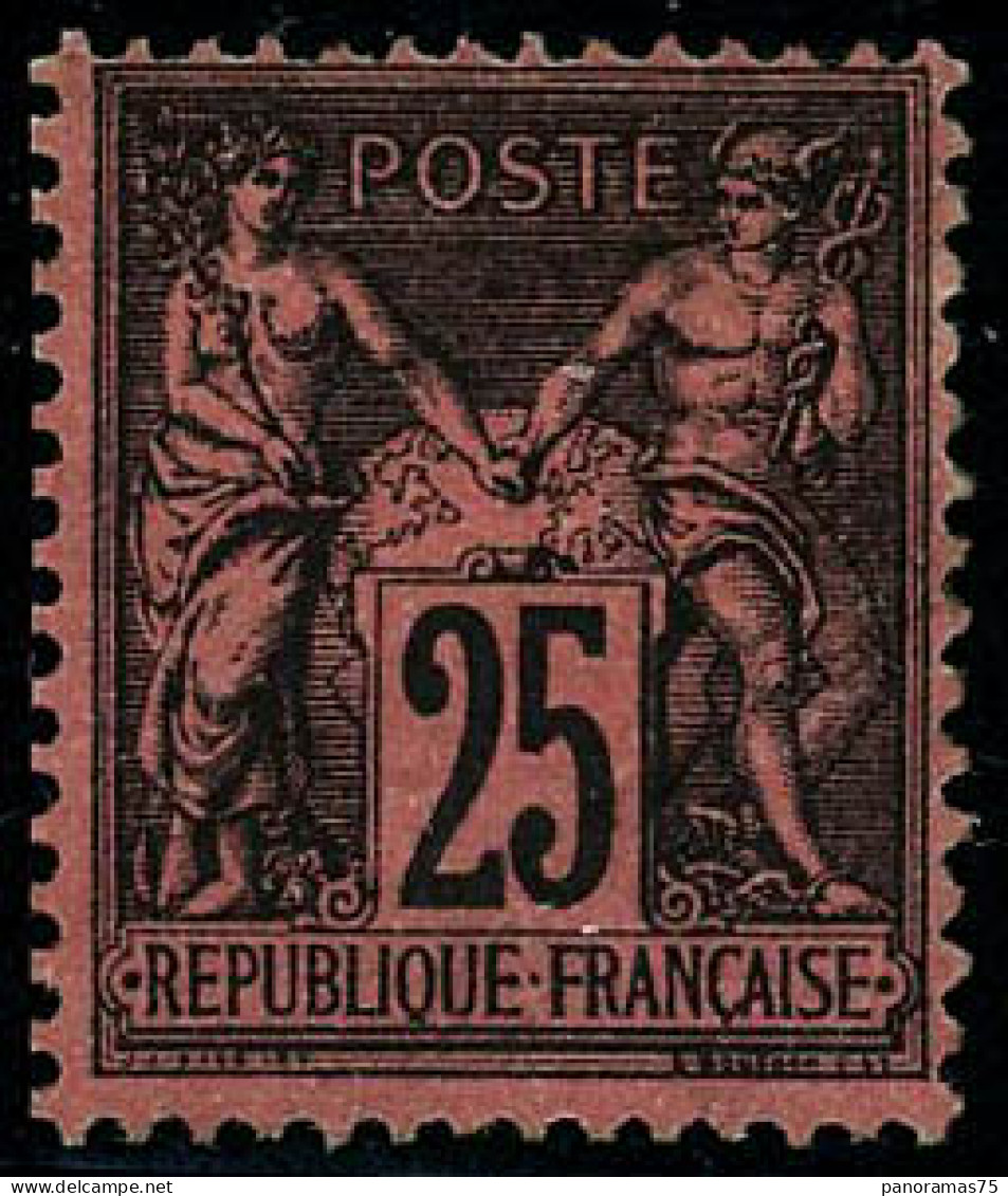 ** N°91 25c Noir S/rouge - TB - 1876-1898 Sage (Type II)