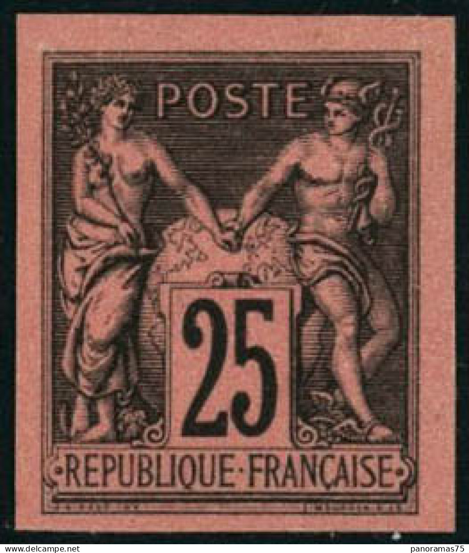 (*) N°91c 25c Noir S/rouge Régent Avec Teinte De Fond - TB - 1876-1898 Sage (Type II)