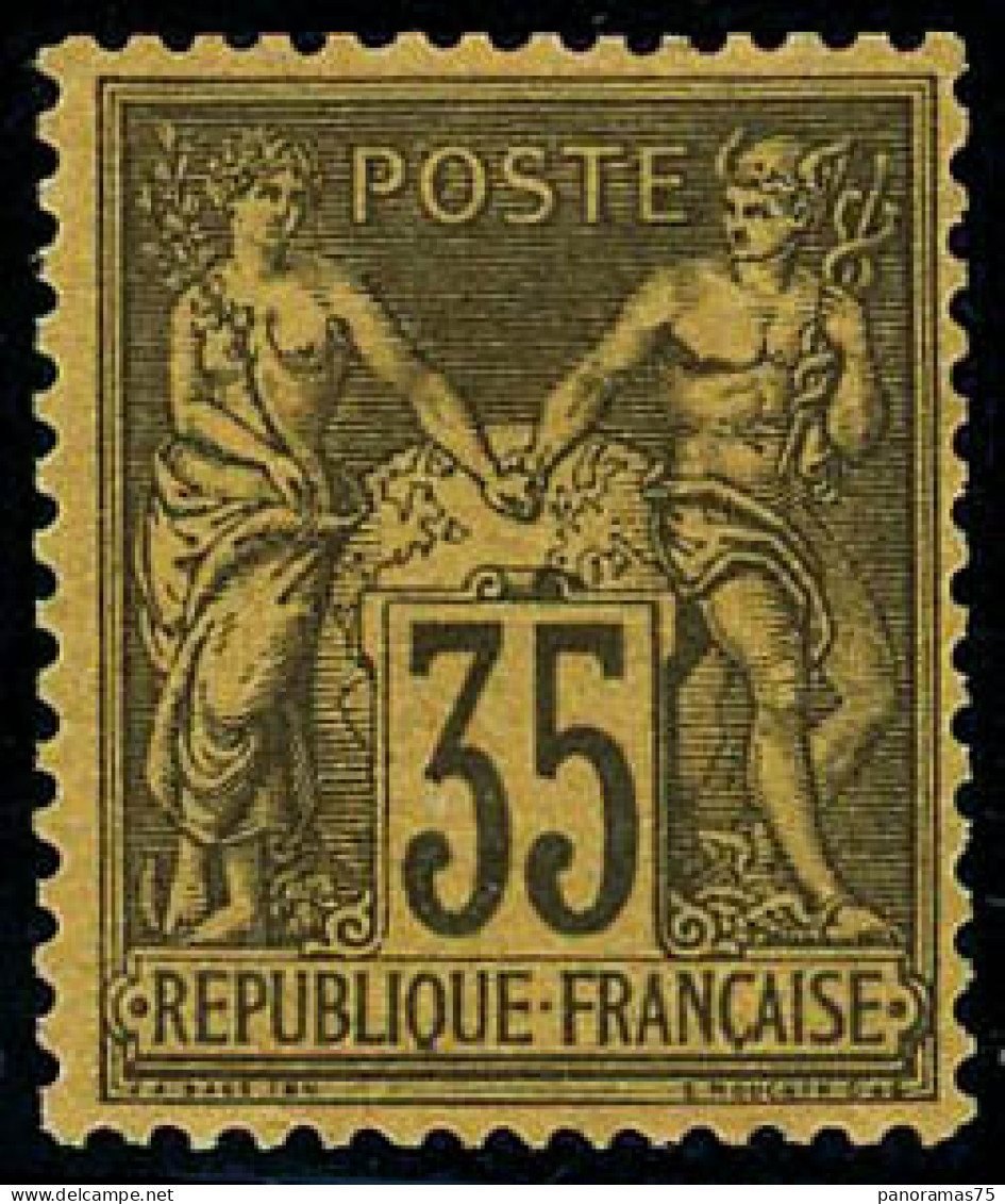 ** N°93 35c Violet-noir S/jaune - TB - 1876-1898 Sage (Tipo II)