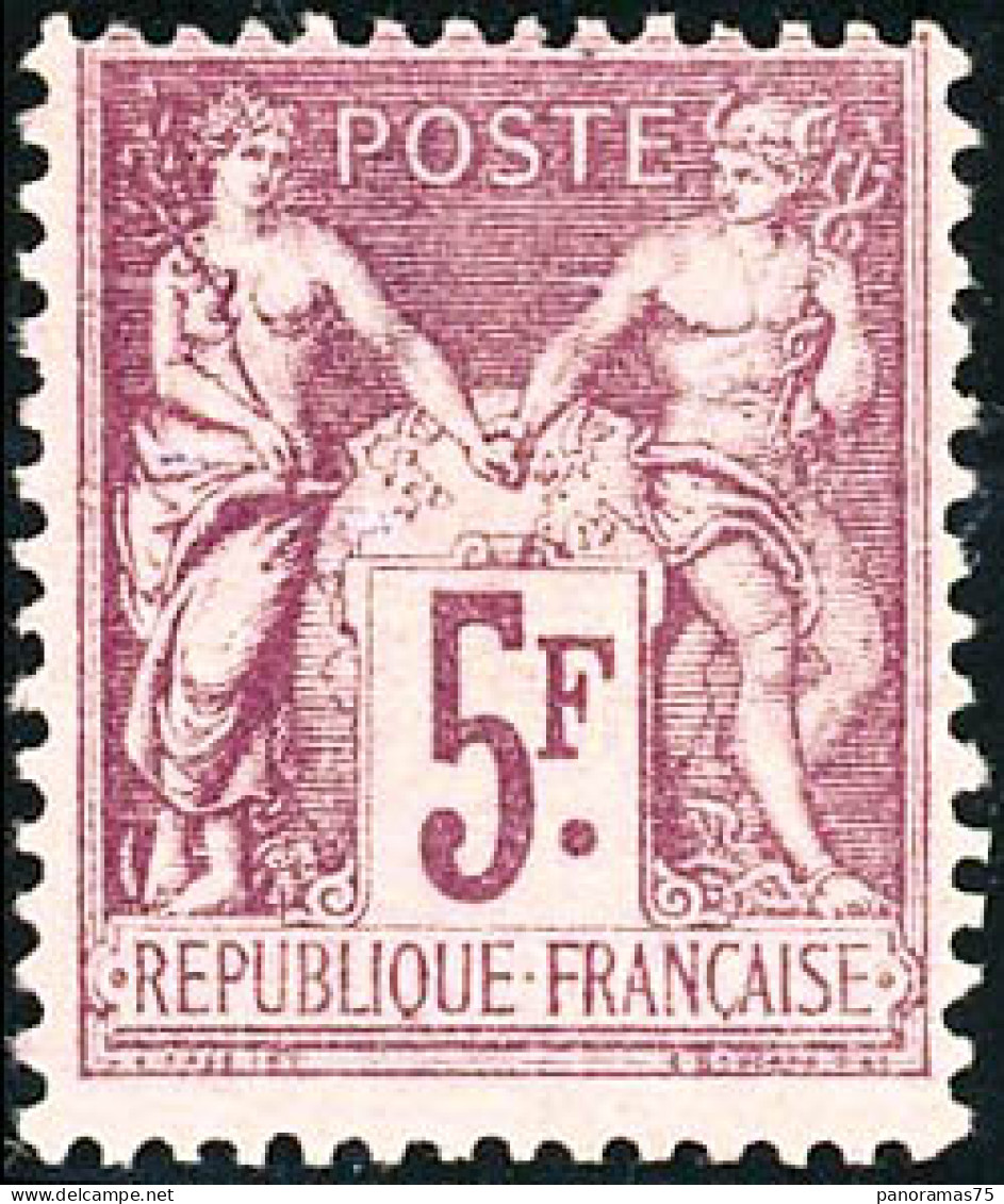 * N°95 5F Violet S/lilas - TB - 1876-1898 Sage (Type II)