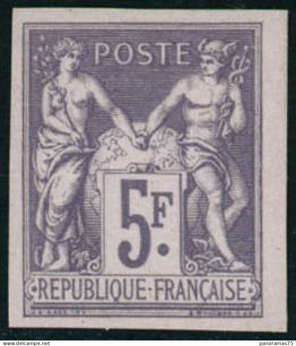 (*) N°95b 5F Violet S/lilas Régent Avec Teinte De Fond - TB - 1876-1898 Sage (Tipo II)