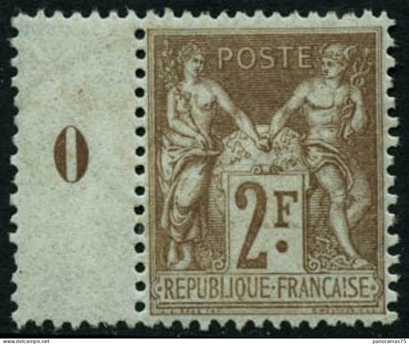 ** N°105 2F Bistre S/azuré - TB - 1898-1900 Sage (Tipo III)