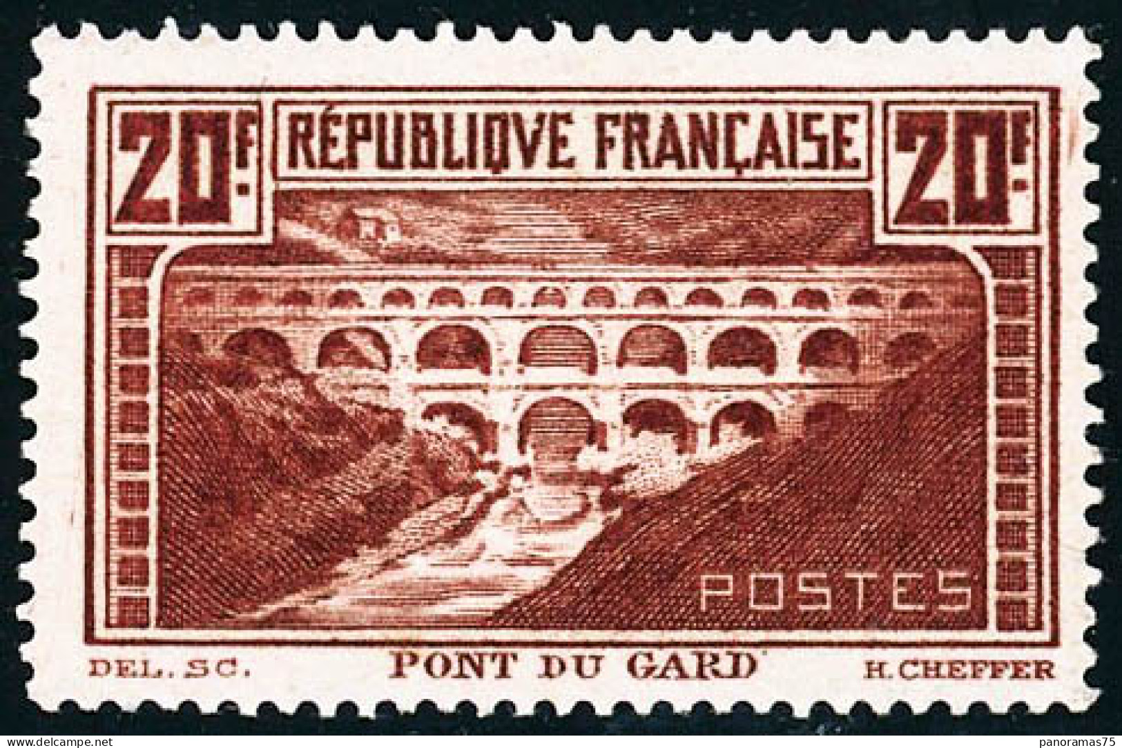 * N°262 20F Pont Du Gard, Infime Trace - TB - Autres & Non Classés