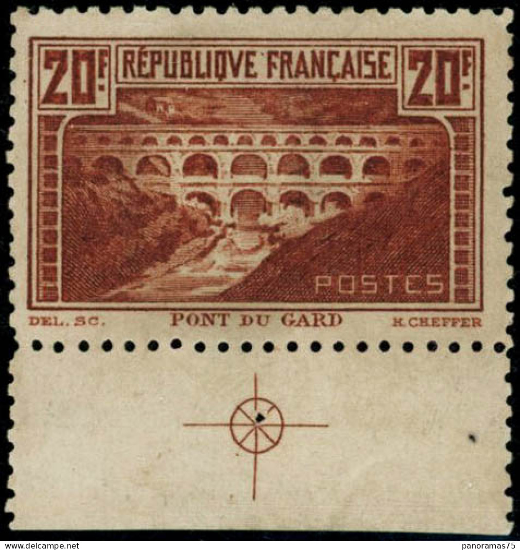 ** N°262B 20F Pont Du Gard, Dent 11, Pièce De Luxe  - TB - Other & Unclassified