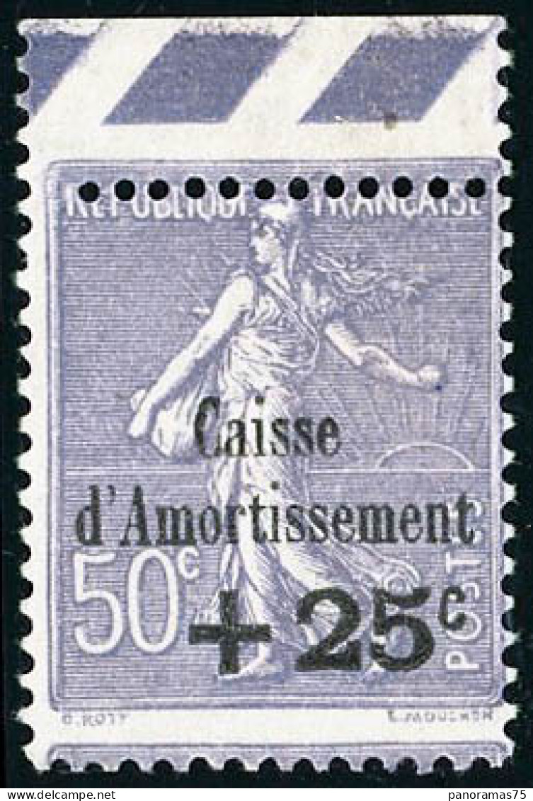 ** N°276 + 25c Sur 50c Violet, Variété Décalage Verticame Du Piquage, RARE - TB - Autres & Non Classés