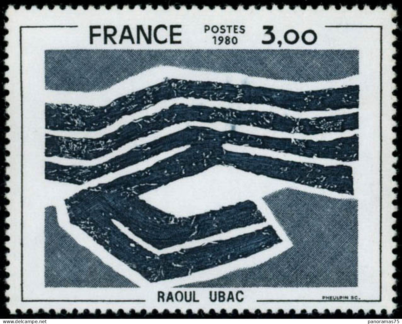 ** N°2075b 3F Ubac, Couleur Beige Omise, Signé Calves - TB - Other & Unclassified