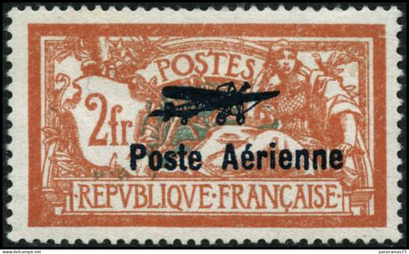 ** N°1a 2F Orange Et Vert-bleu, Coin De L'écusson Cassé - TB - Andere & Zonder Classificatie