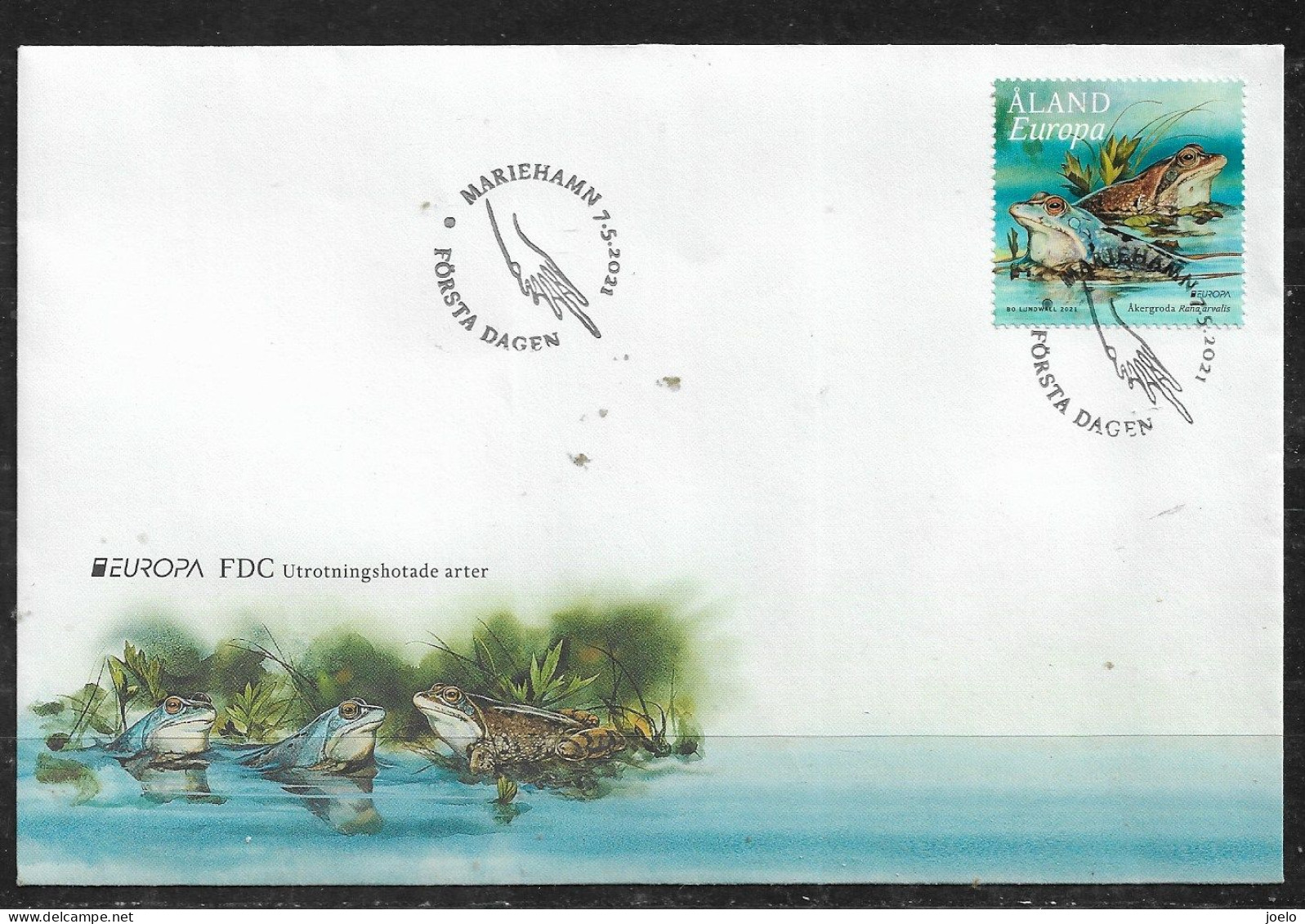 ALAND 2021 EUROPA ON OFFICIAL FDC - 2021
