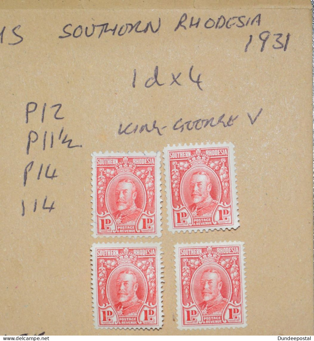 SOUTHERN RHODESIA   STAMPS 4x 1d  George V  1931  ~~L@@K~~ - Zuid-Rhodesië (...-1964)
