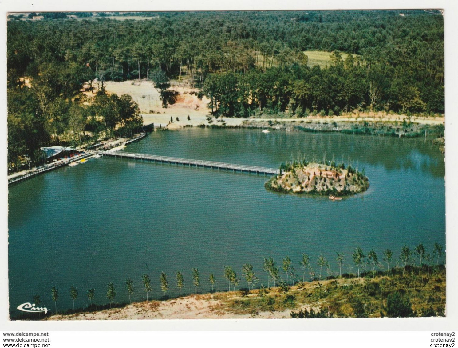 40 HAGETMAU N°251.77 Vue Aérienne Sur Le Lac Postée De MUGRON En 1974 - Hagetmau