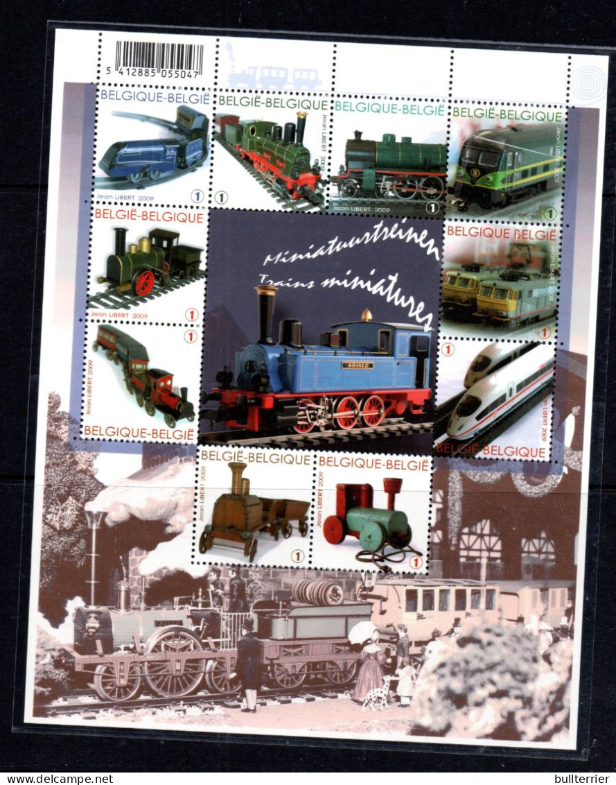 TRAINS  - BELGIUM - 2009 - TOY TRAINS Souvenir Sheet MNH, Sg £38 - Treinen