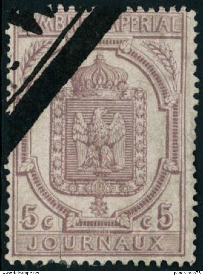 Obl. N°10 5c Lilas, Qualité Standard - B - Zeitungsmarken (Streifbänder)