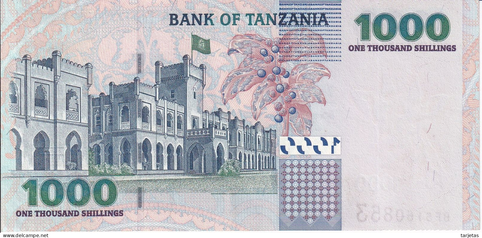 BILLETE DE TANZANIA DE 1000 SHILINGI DEL AÑO 2003 EN CALIDAD EBC (XF) (BANKNOTE) - Tansania