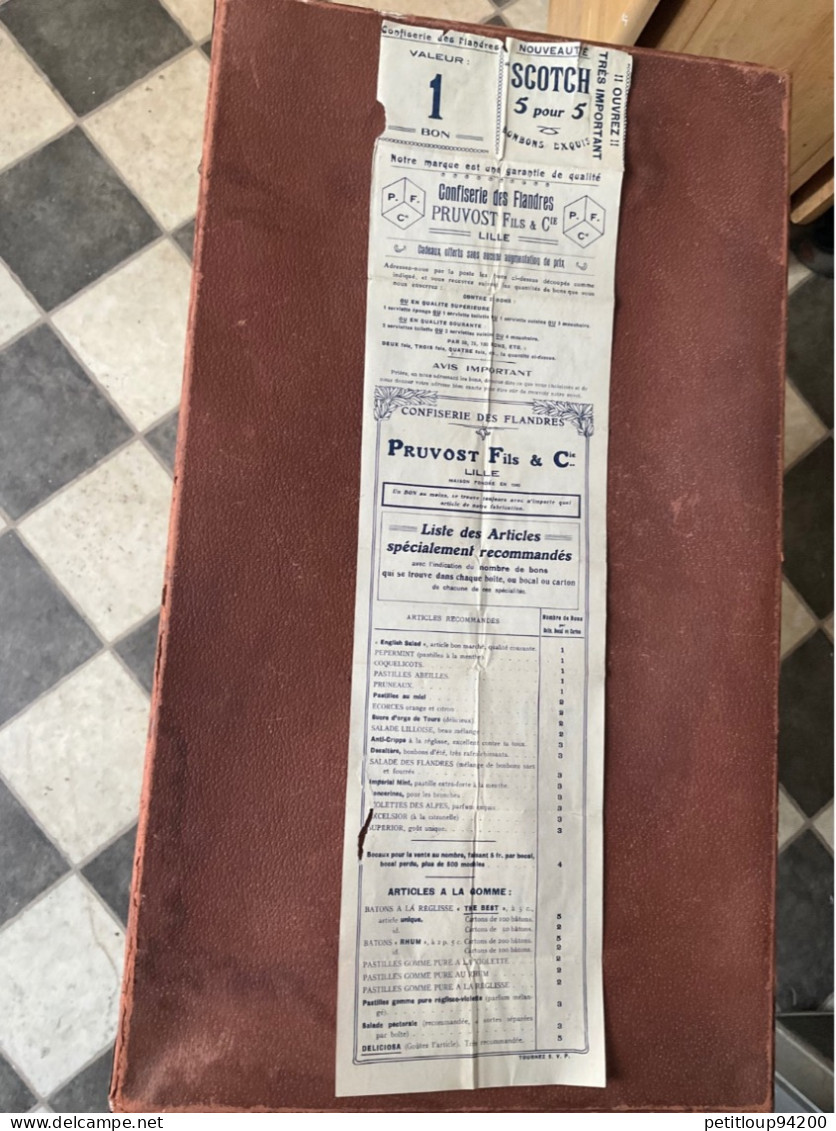 543 DOCUMENT Commercial CONFISERIE DES FLANDRES  Pruvost & Cie  LILLE - Alimentos