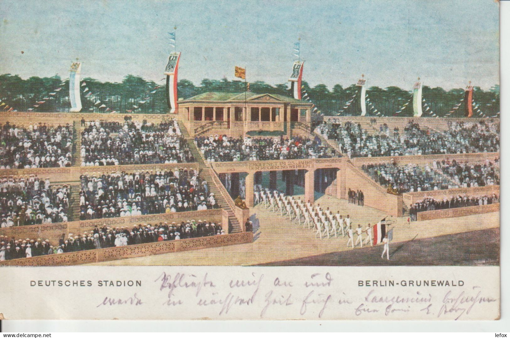 DEUTSCHES STADION BERLIN GRUNEWALD ECRITE 1916 - Other & Unclassified