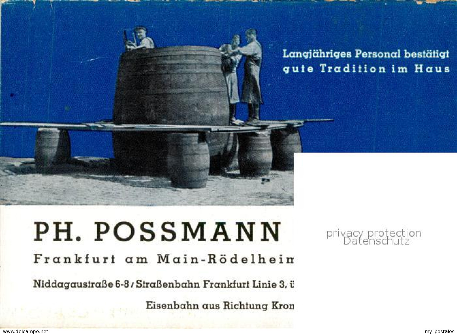 73706784 Roedelheim Frankfurt Ph. Possmann Weinkellerei  - Frankfurt A. Main