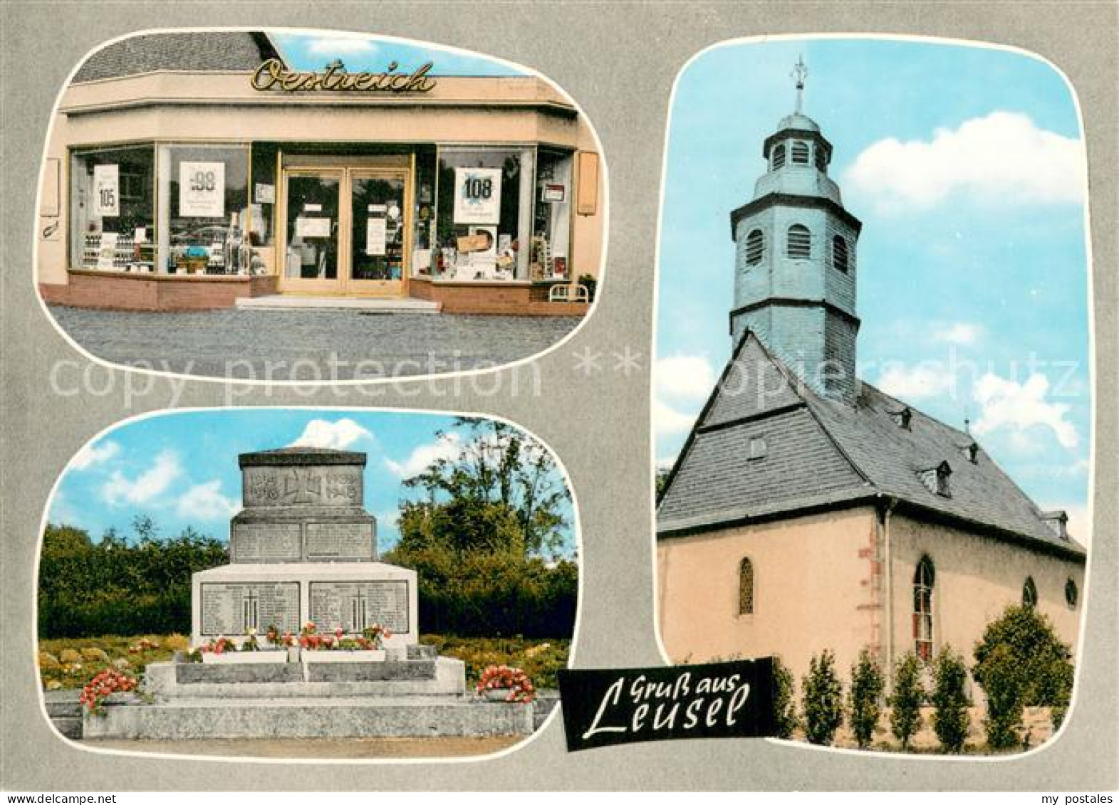 73706776 Leusel Kriegerehrenmal Kirche Lebensmittelgeschaeft-Oestreich Leusel - Alsfeld