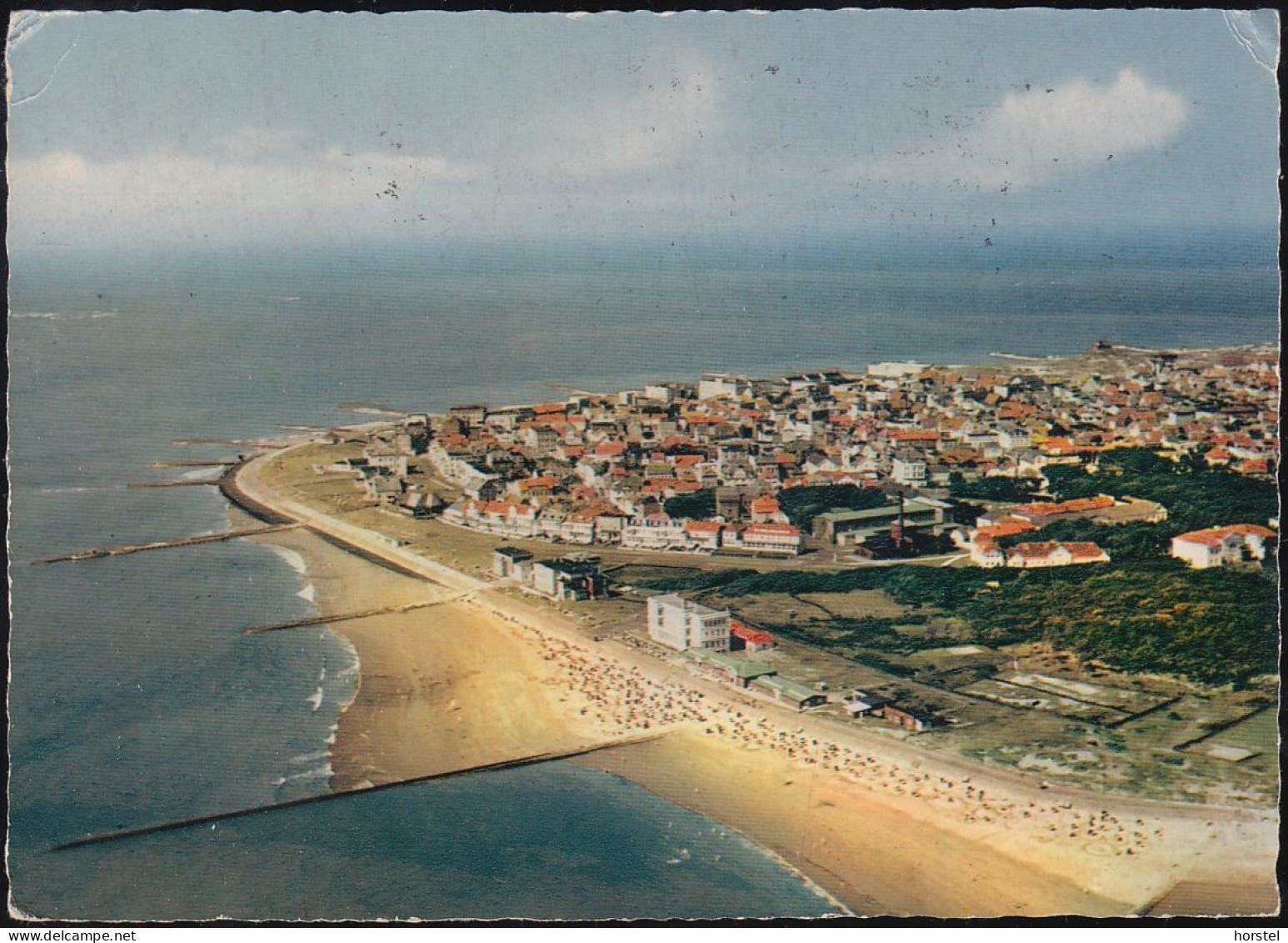 D-26548 Norderney - Luftaufnahme Mit Weststrand - Air View (50er Jahre) - Norderney