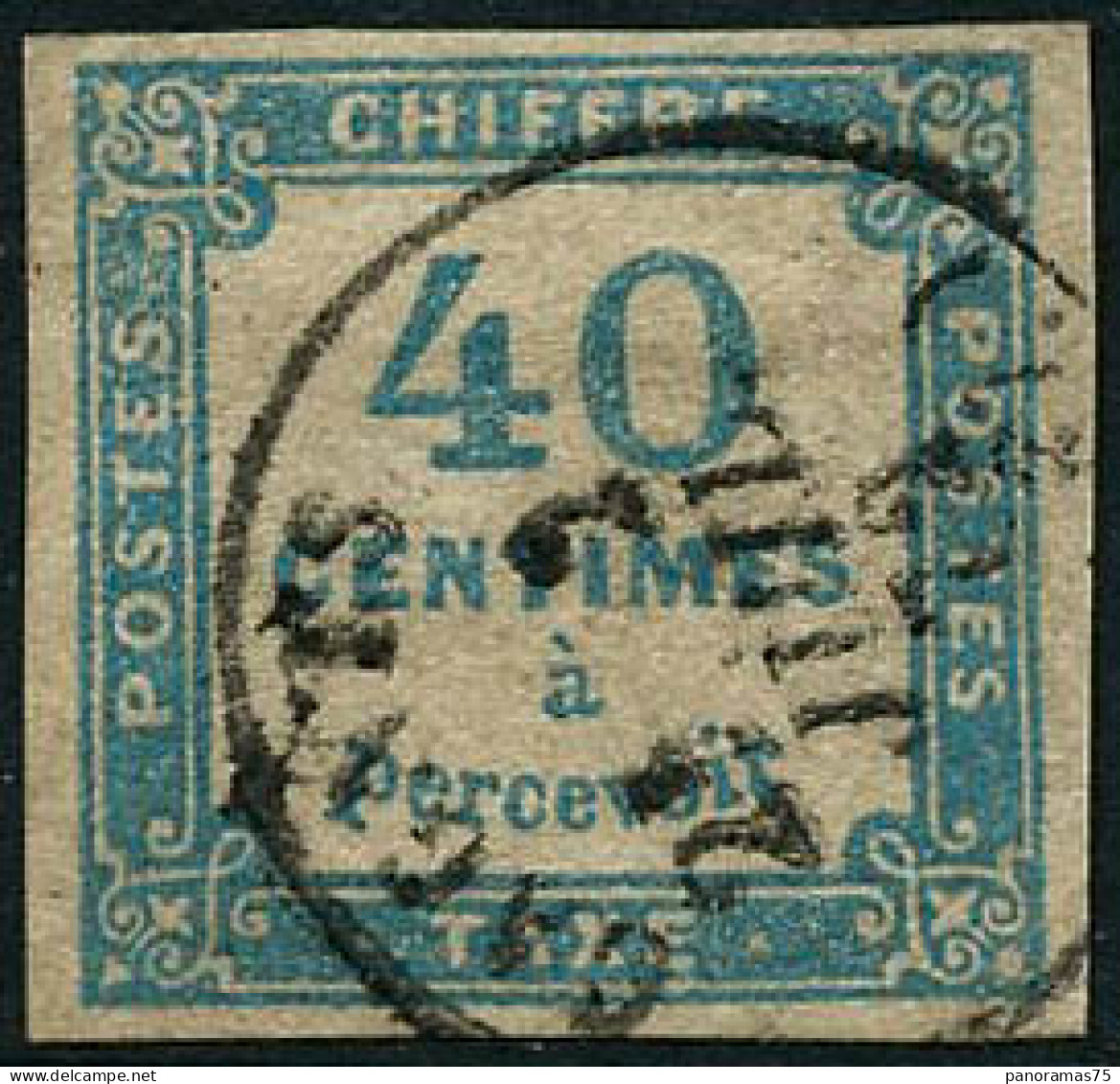 Obl. N°7 40c Bleu - TB - Other & Unclassified