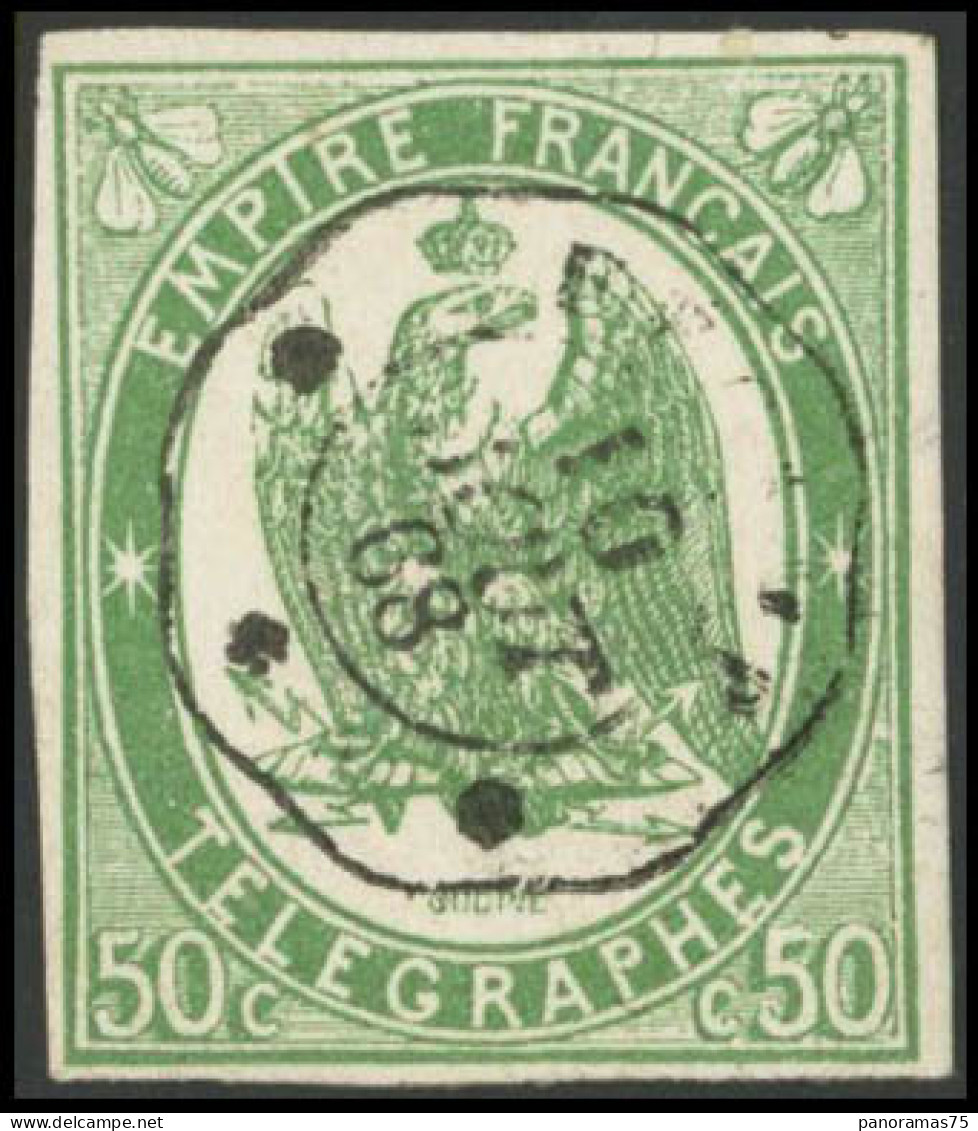 Obl. N°2 50c Vert - TB - Télégraphes Et Téléphones