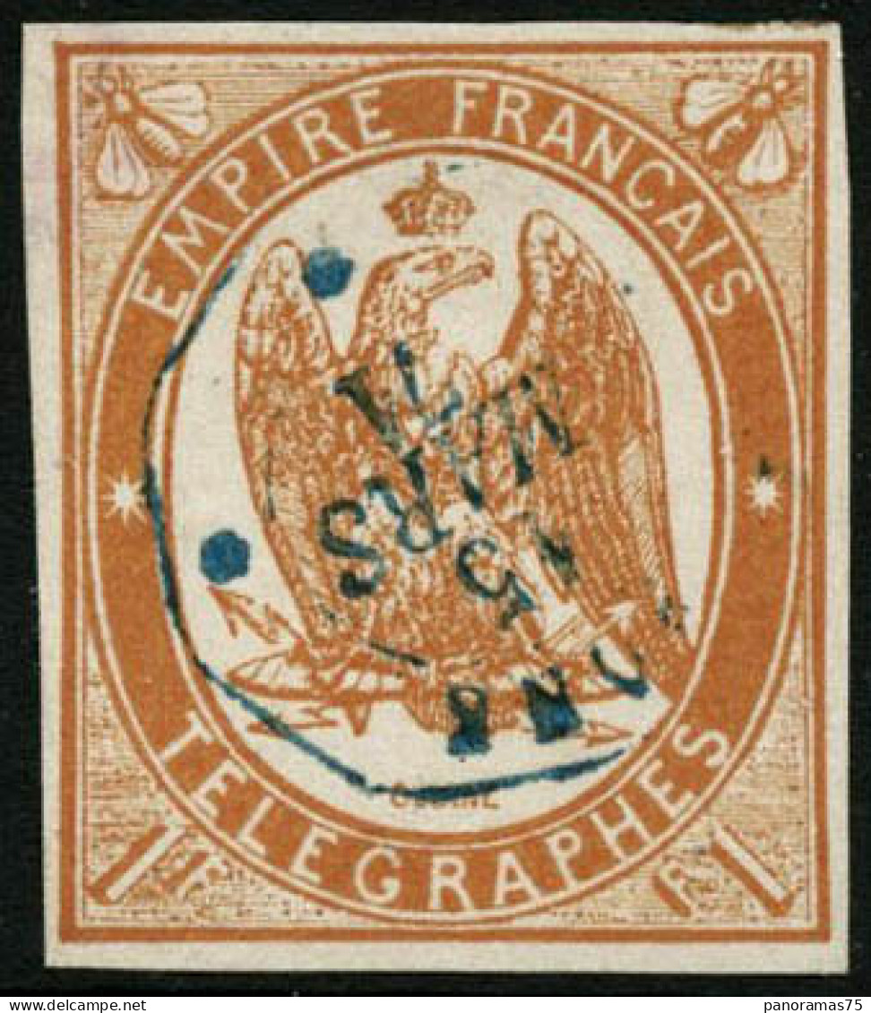 Obl. N°3 1F Orange - TB - Telegraaf-en Telefoonzegels