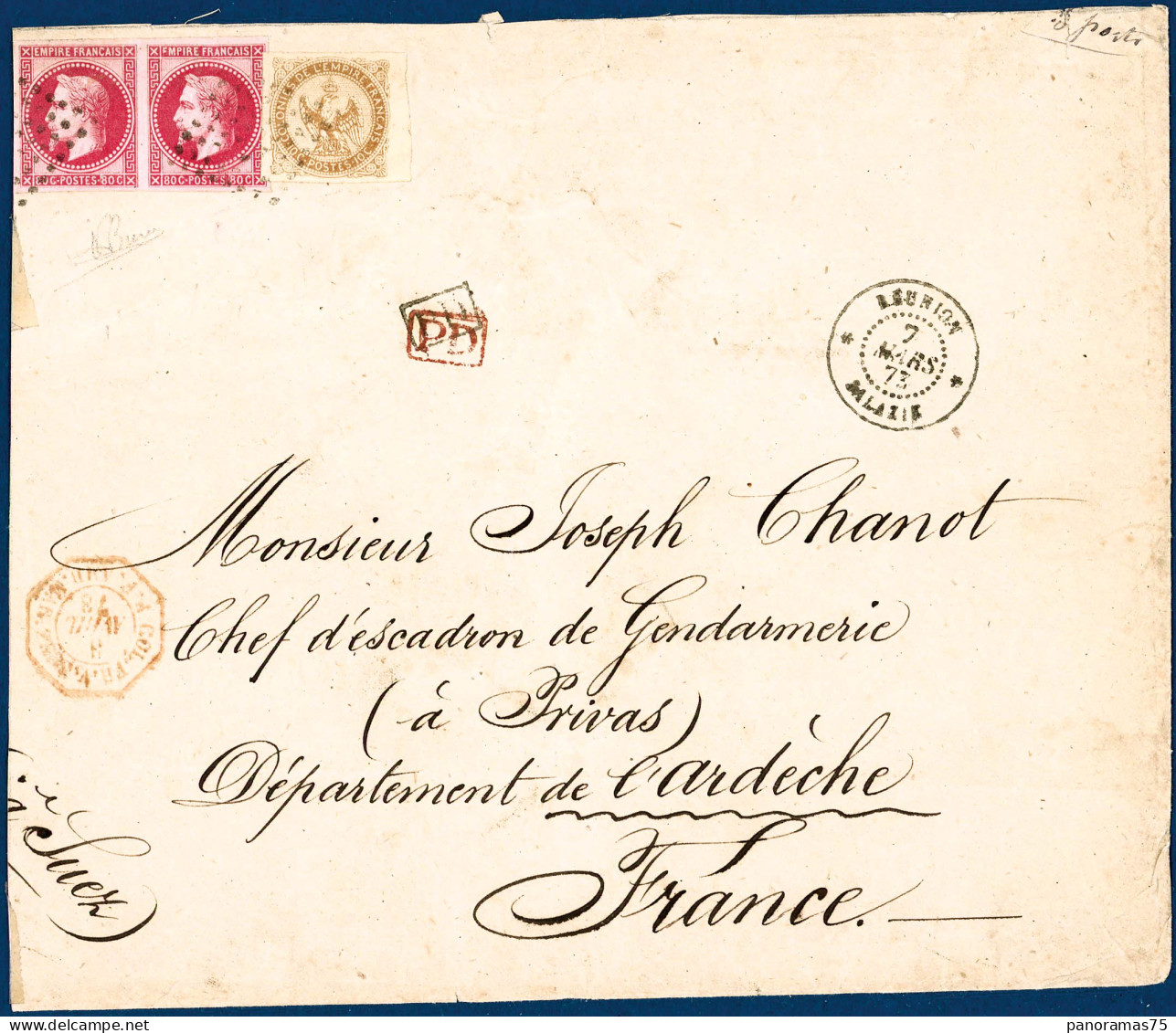 Lettre N°3 + 10 Rare Combinaisonn à 1F70 Pour La France Au Départ De La Réunion 7/3/73 Cachet D'arrivée Au Verso, RARE - - Other & Unclassified