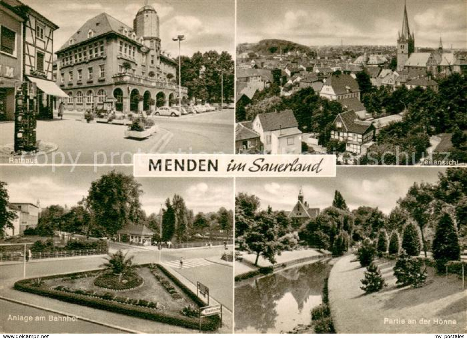 73706717 Menden Sauerland Rathaus Teilansicht Anlage Am Bahnhof Partie An Der Ho - Menden