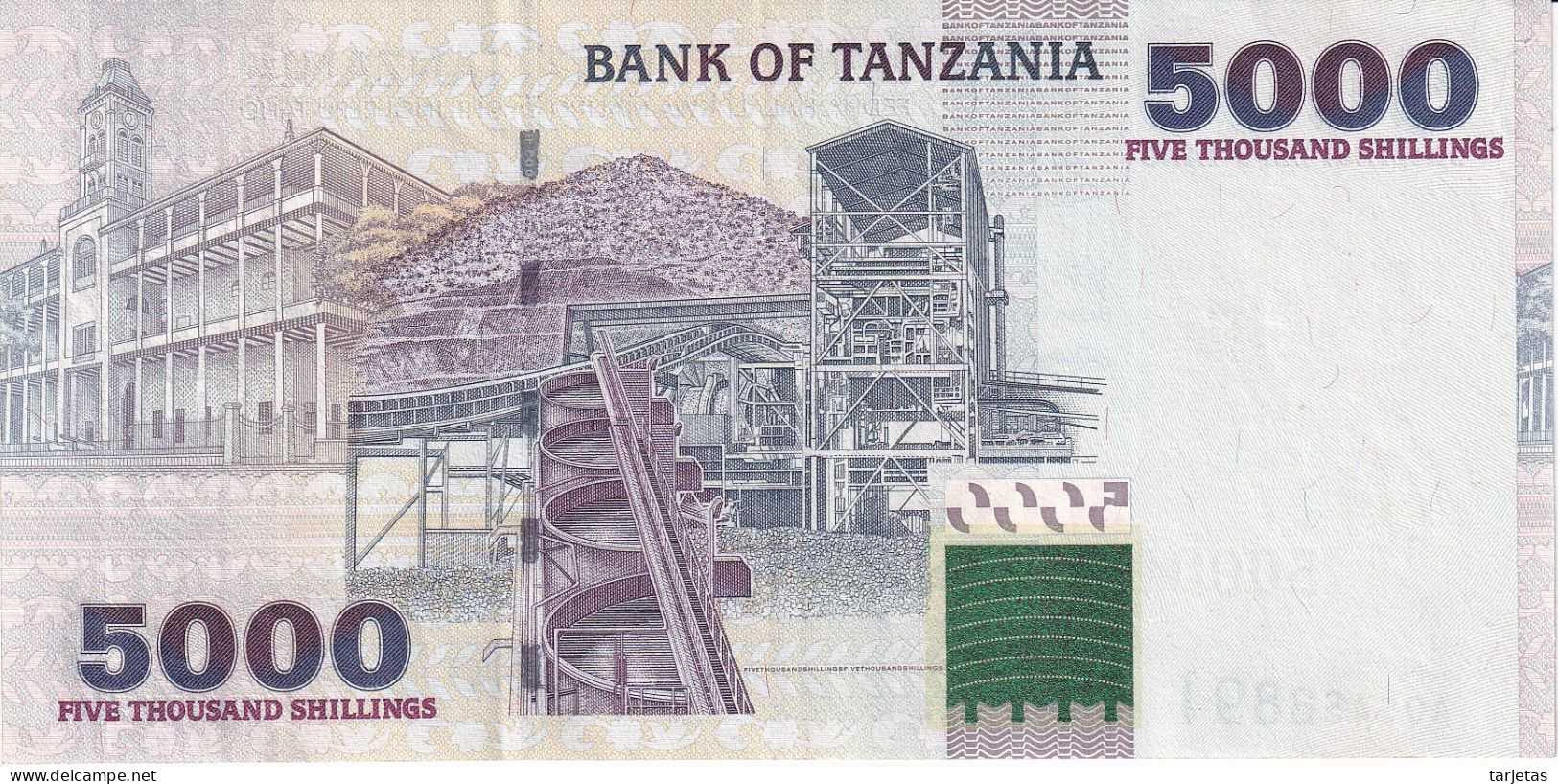 BILLETE DE TANZANIA DE 5000 SHILINGI DEL AÑO 2003 EN CALIDAD EBC (XF) (BANKNOTE) - Tanzania