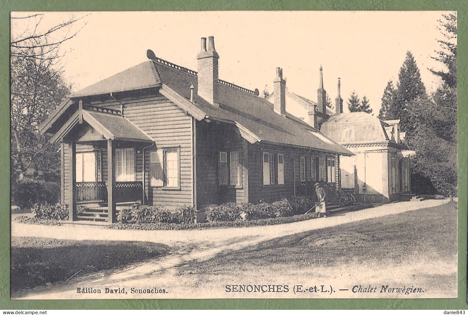 CPA  - EURE ET LOIR - SENONCHES - CHALET NORVÉGIEN - Petite Animation - Autres & Non Classés