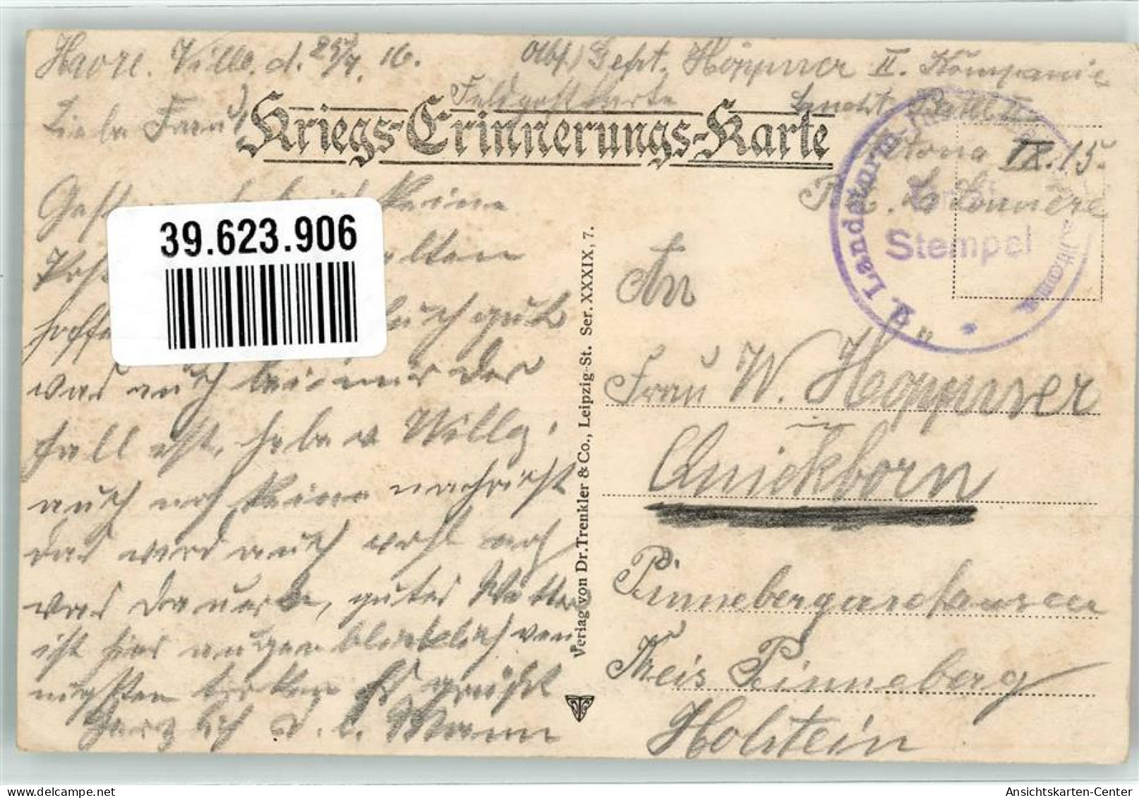 39623906 - Soldaten Feldpost 2 Landsturm - Guerre 1914-18