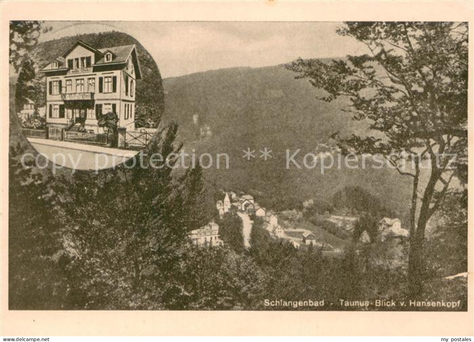 73706683 Schlangenbad Taunus Blick Vom Hansenkopf Pension Maria Charlotte Schlan - Altri & Non Classificati