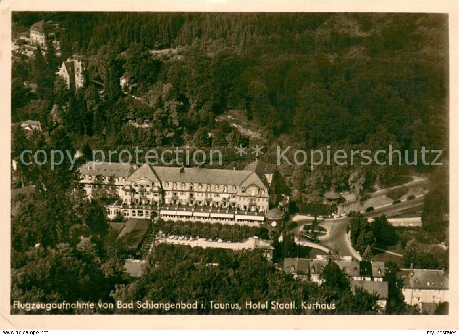 73706680 Bad Schlangenbad Taunus Hotel Staatl Kurhaus Fliegeraufnahme Bad Schlan - Altri & Non Classificati