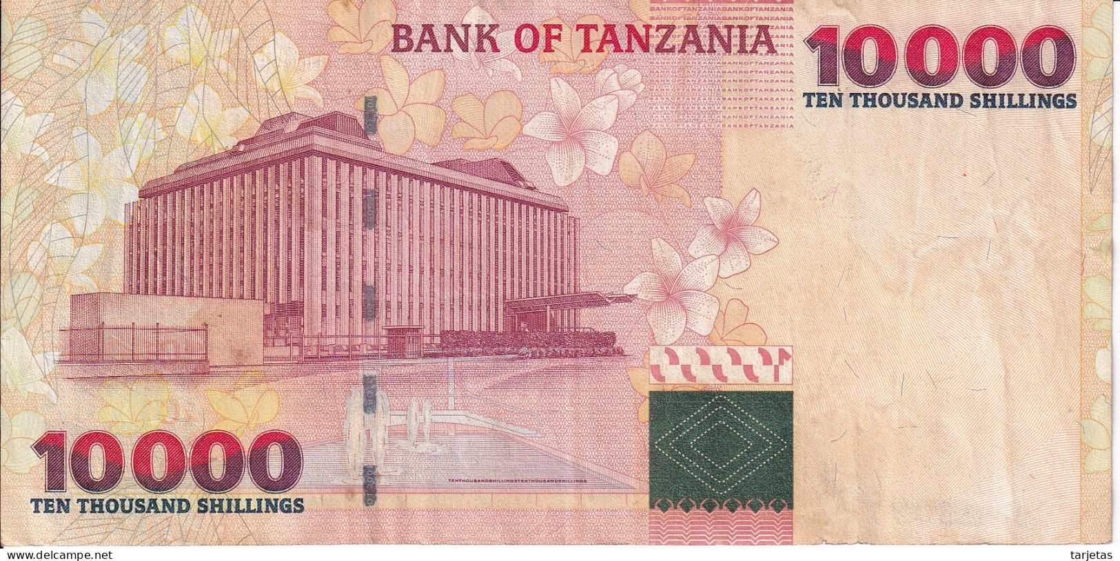 BILLETE DE TANZANIA DE 10000 SHILINGI DEL AÑO 2003  (BANKNOTE) - Tanzanie