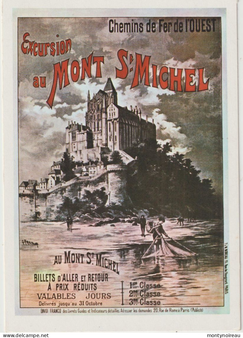 Chemin De  Fer: De L Ouest  , Le Mont Saint Michel - Autres & Non Classés