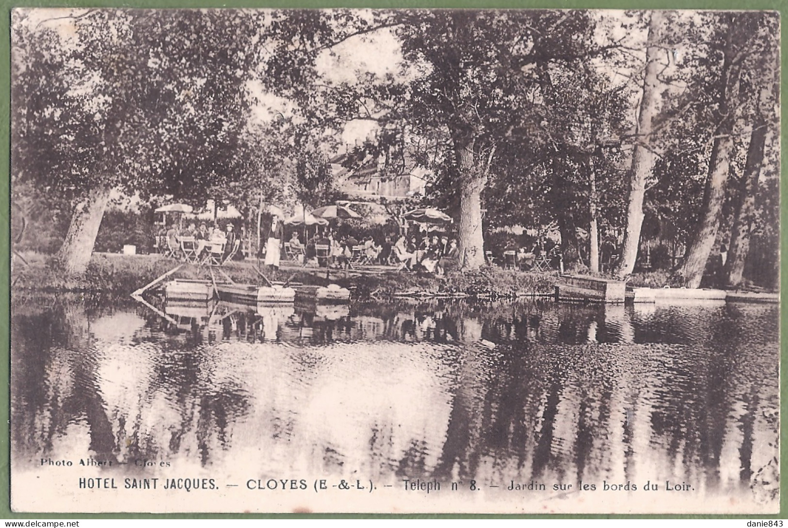 CPA  - EURE ET LOIR - CLOYES - HOTEL SAINT JACQUES - JARDIN SUR LES BORDS DU LOIR - Animation - Cloyes-sur-le-Loir