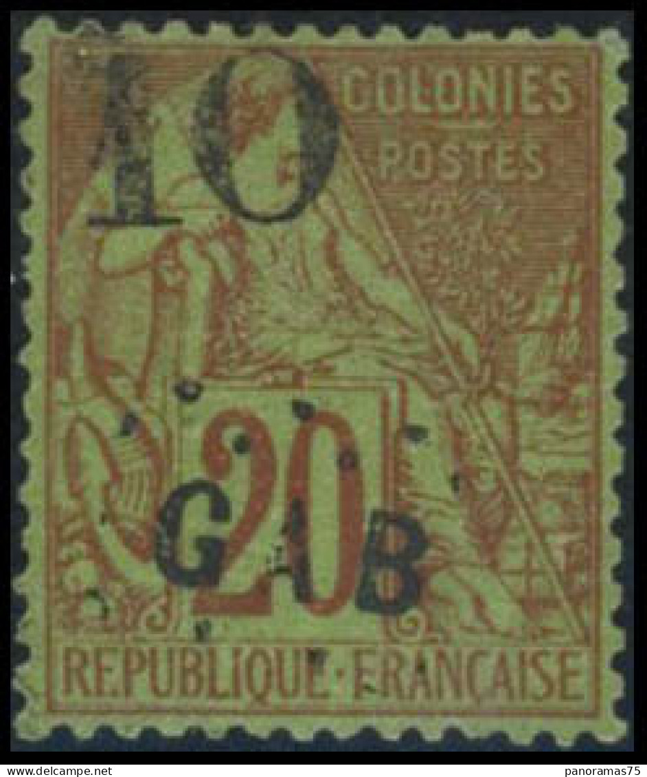 ** N°2 10 S/20c Brique S/vert Signé Scheller - TB - Other & Unclassified