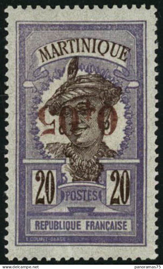 ** N°106 5c S/20c Violet, Surcharge Renversée - TB - Andere & Zonder Classificatie