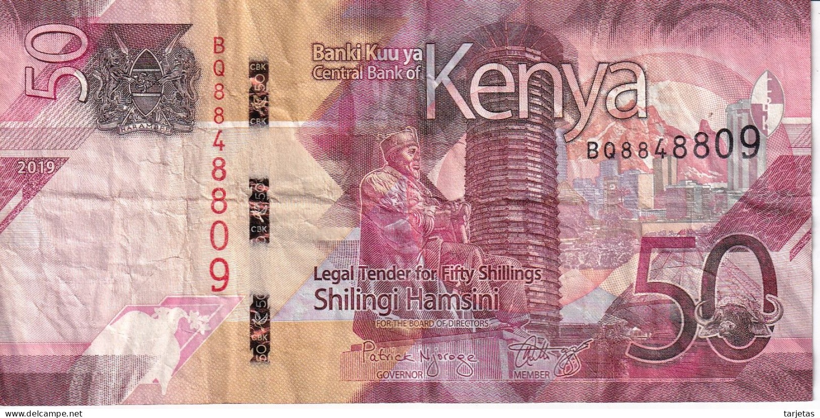 BILLETE DE KENIA DE 50 SHILINGI DEL AÑO 2019 (BANK NOTE) - Kenya