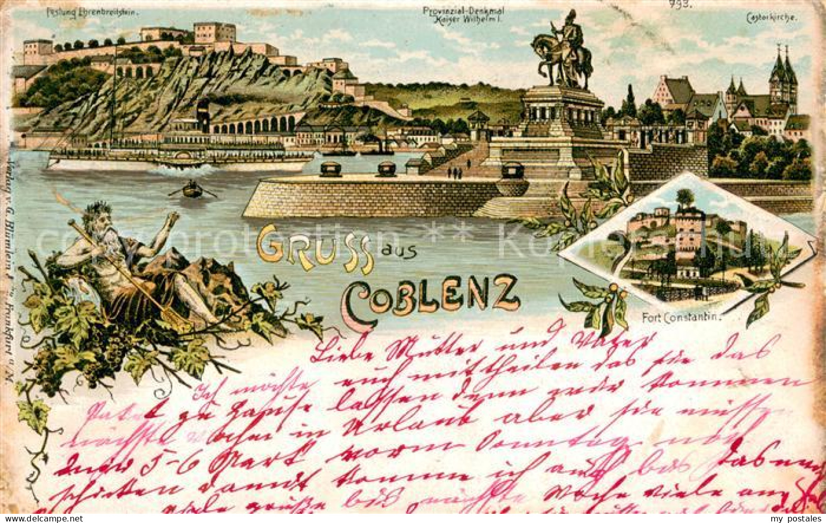 73706613 Coblenz Koblenz Festung Ehrenbreitstein Provinzial Denkmal Kaiser Wilhe - Koblenz