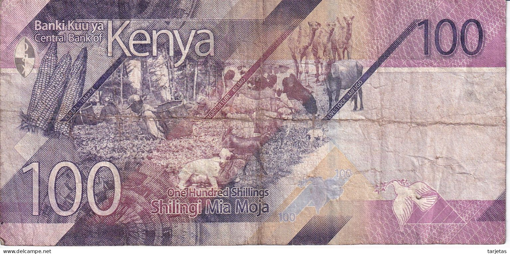 BILLETE DE KENIA DE 100 SHILINGI DEL AÑO 2019 (BANK NOTE) - Kenya