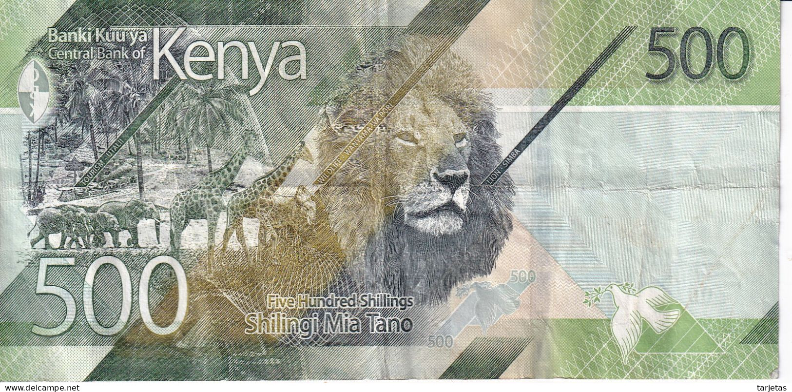 BILLETE DE KENIA DE 500 SHILINGI DEL AÑO 2019 (BANK NOTE) - Kenya