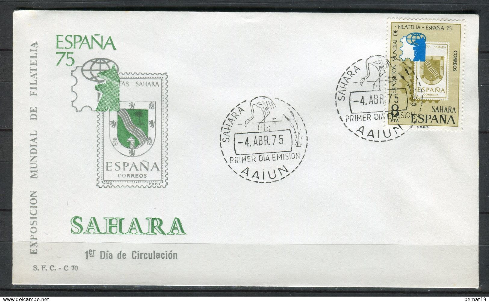 Sahara 1975. Edifil 319 FDC. - Spaanse Sahara